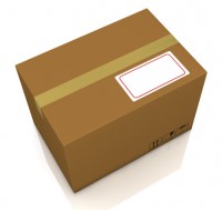 carton box with label